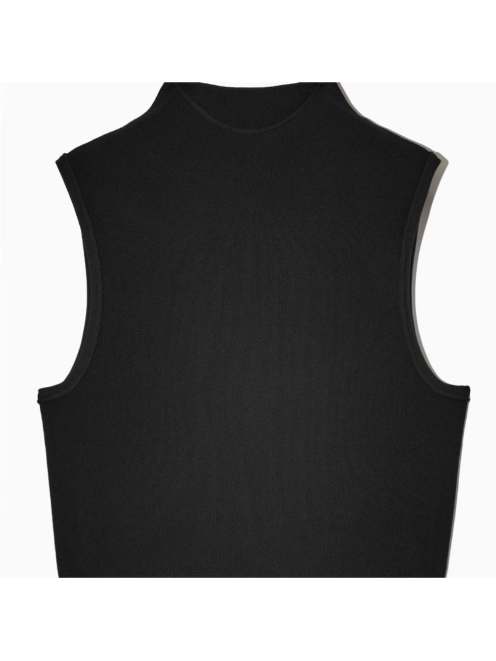 COS Cropped Knitted Sleeveless Top in Black